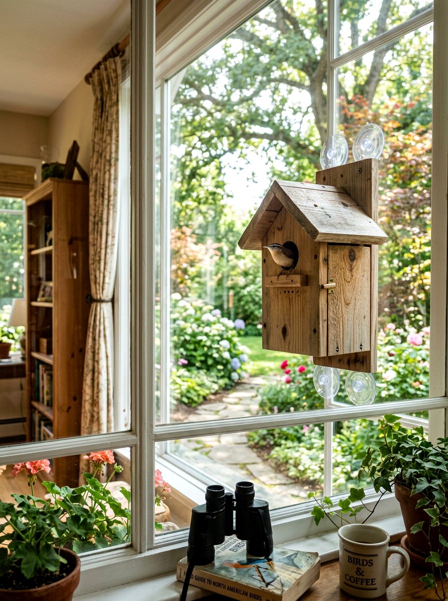 Window mounted birdhouse - 25 unique birdhouse designs