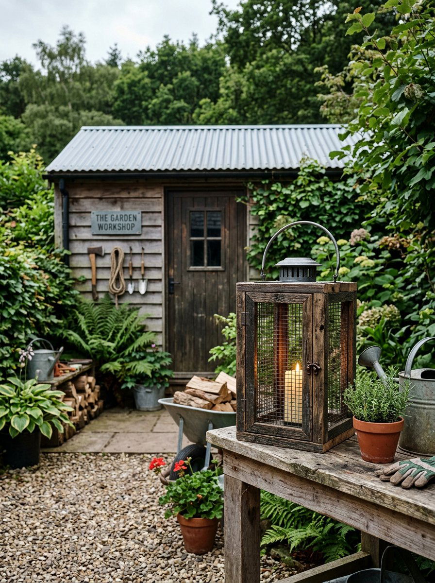 Wire Mesh Pallet Lantern - 25 Pallet Lantern for Garden Ideas