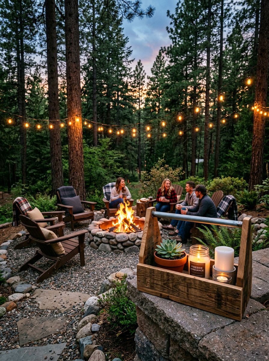 Wood Pallet Porch Candle Caddy - 25 Pallet Outdoor Candle Holder Ideas