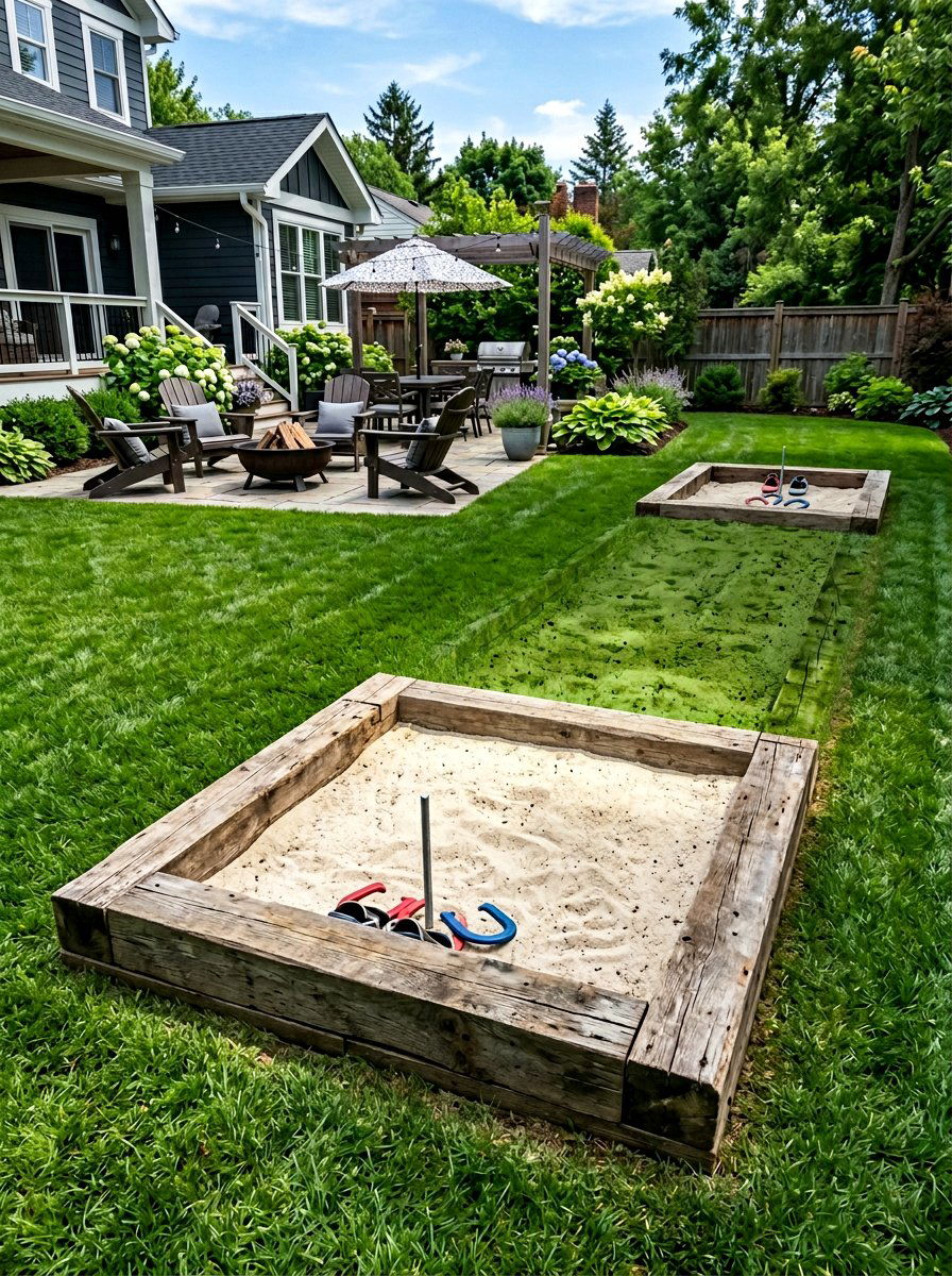 Wood Sand Box - 25 Pallet Horseshoe Pit Frame Ideas