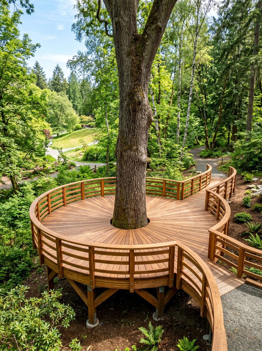 Wrap around tree platform - 25 Pallet Tree House Platform Ideas