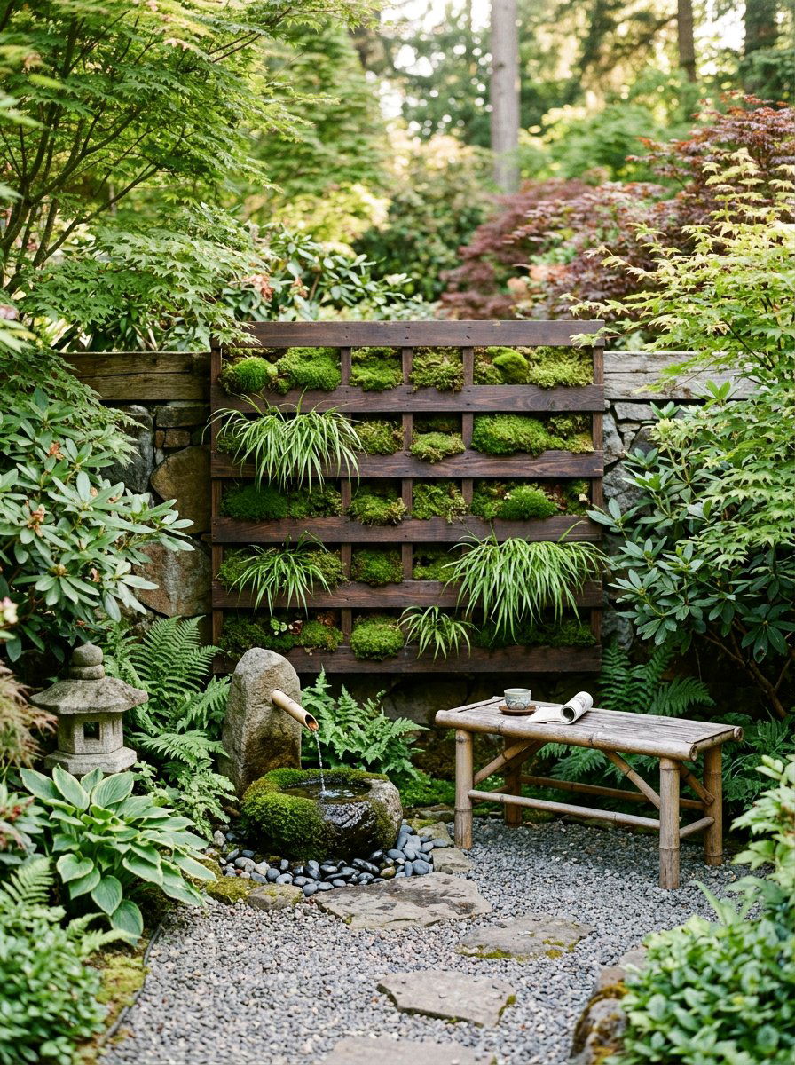 Zen Garden Pallet Wall - 25 Pallet Wall Planter Ideas