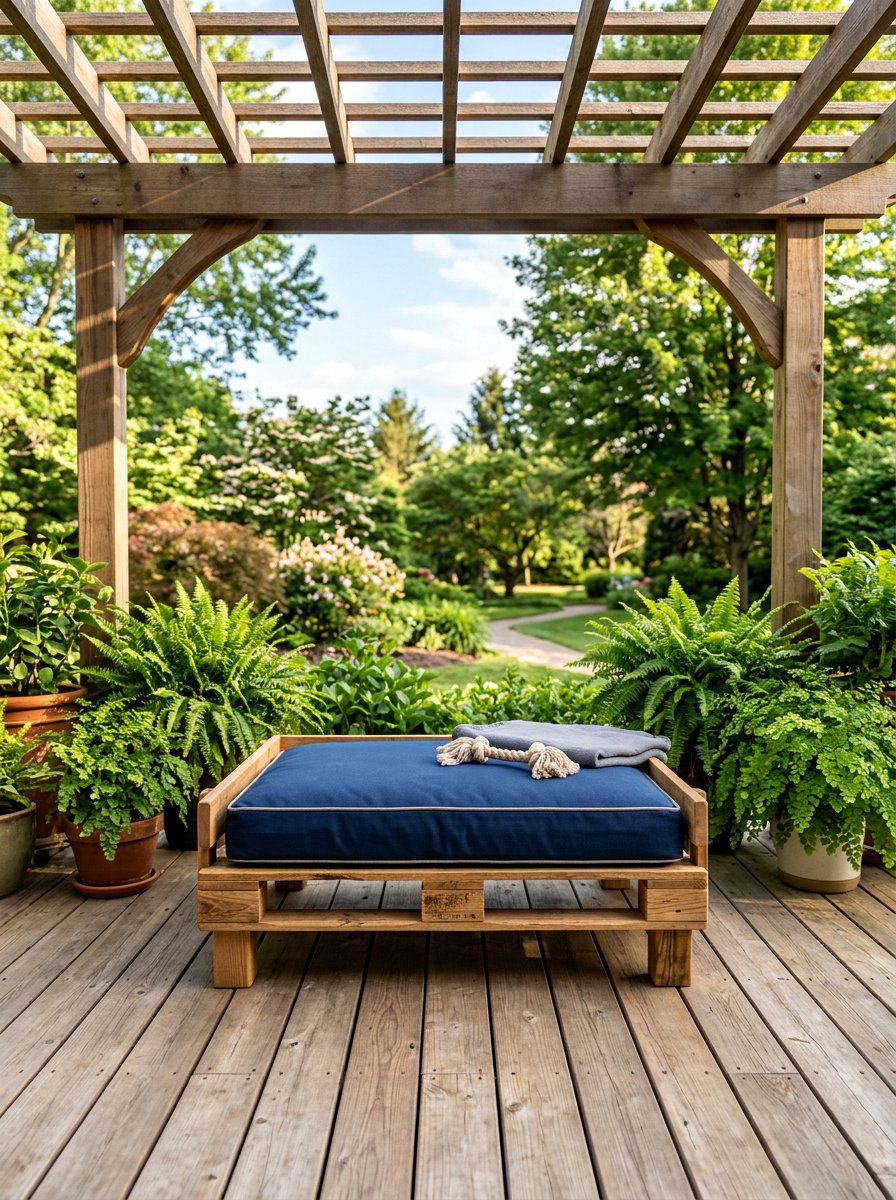 elevated pallet dog bed - 25 Pallet Dog Bed for Porch Ideas