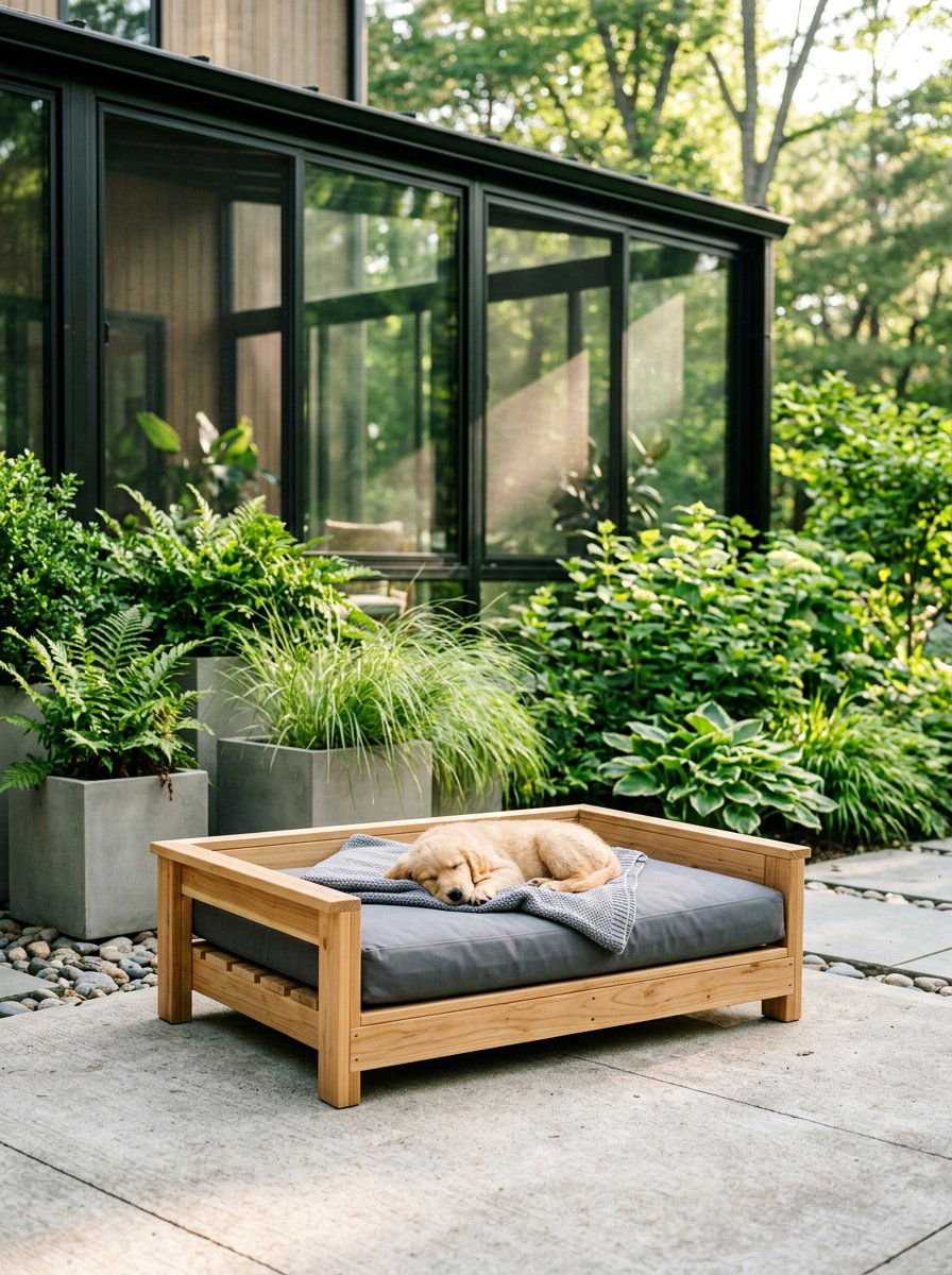 minimalist pallet dog bed - 25 Pallet Dog Bed for Porch Ideas