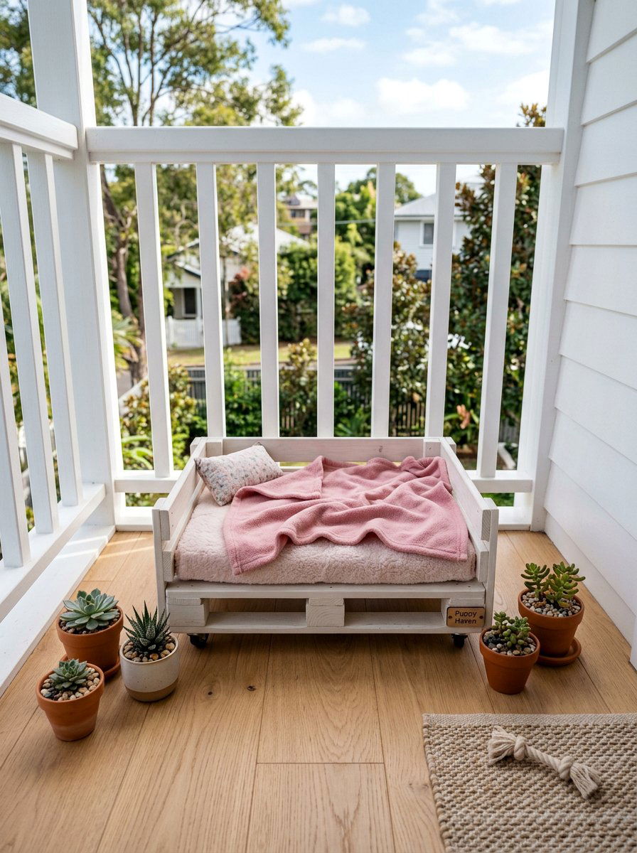 small pallet dog bed for puppies - 25 Pallet Dog Bed for Porch Ideas