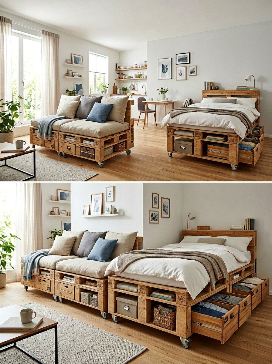 25 Pallet Bed on Wheels With Storage Ideas for You
