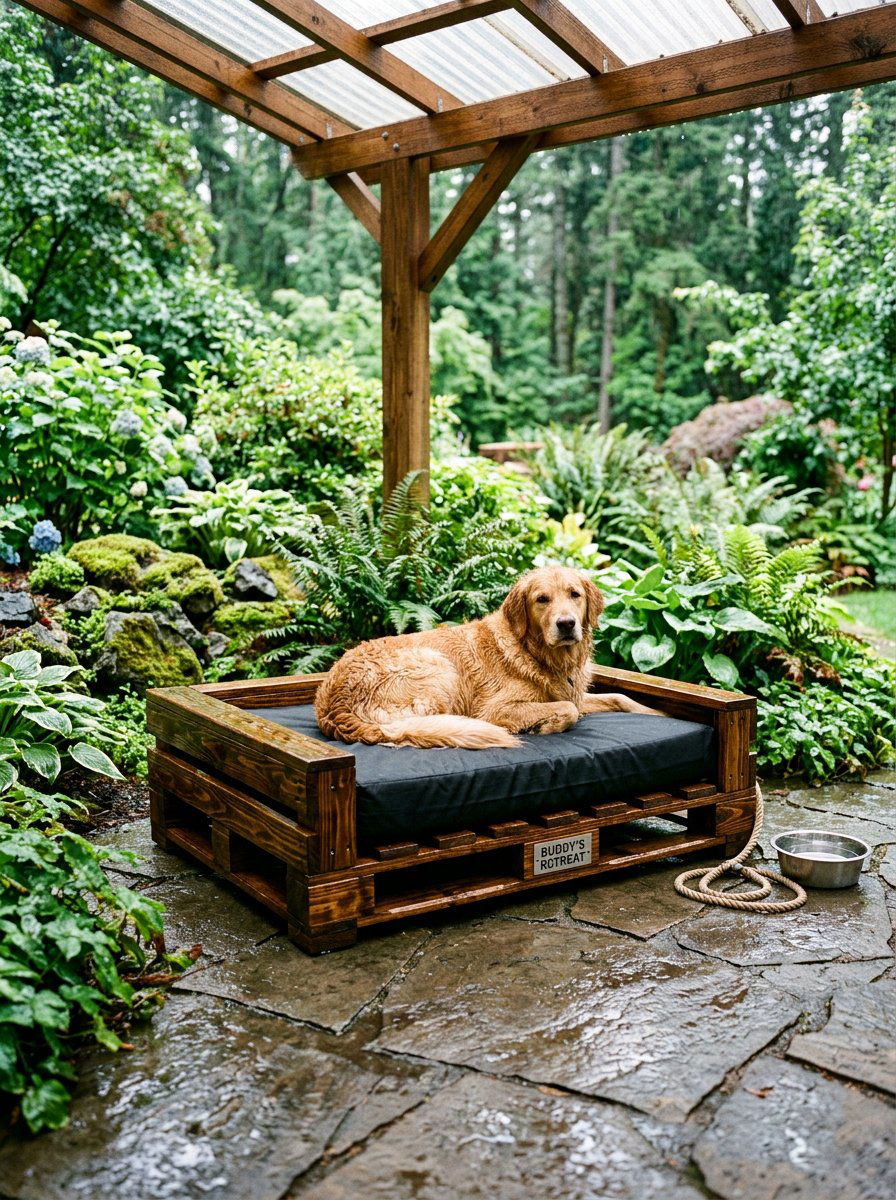 weather proof pallet dog bed - 25 Pallet Dog Bed for Porch Ideas